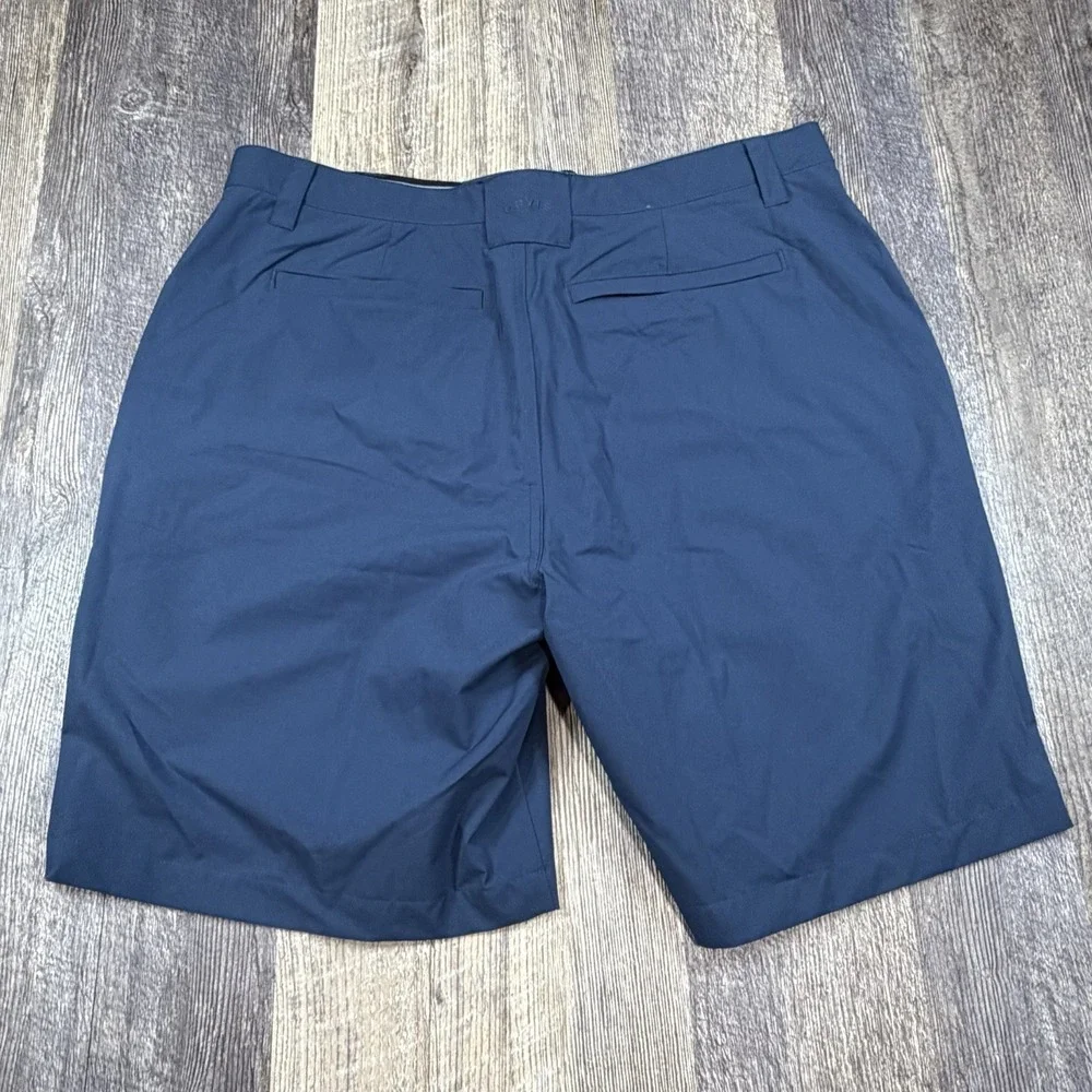 Orvis Tech Shorts Mens Size 38 Blue Stretch Performance Golf Hiking Zip Pockets